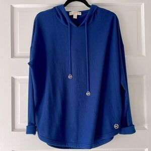 MICHAEL Michael Kors ribbed hoodie in cobalt blue